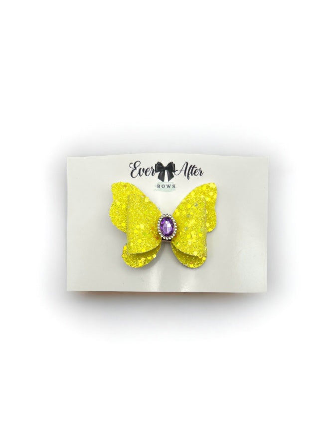 YELLOW FANCY BUTTERFLY ( 2.8 in