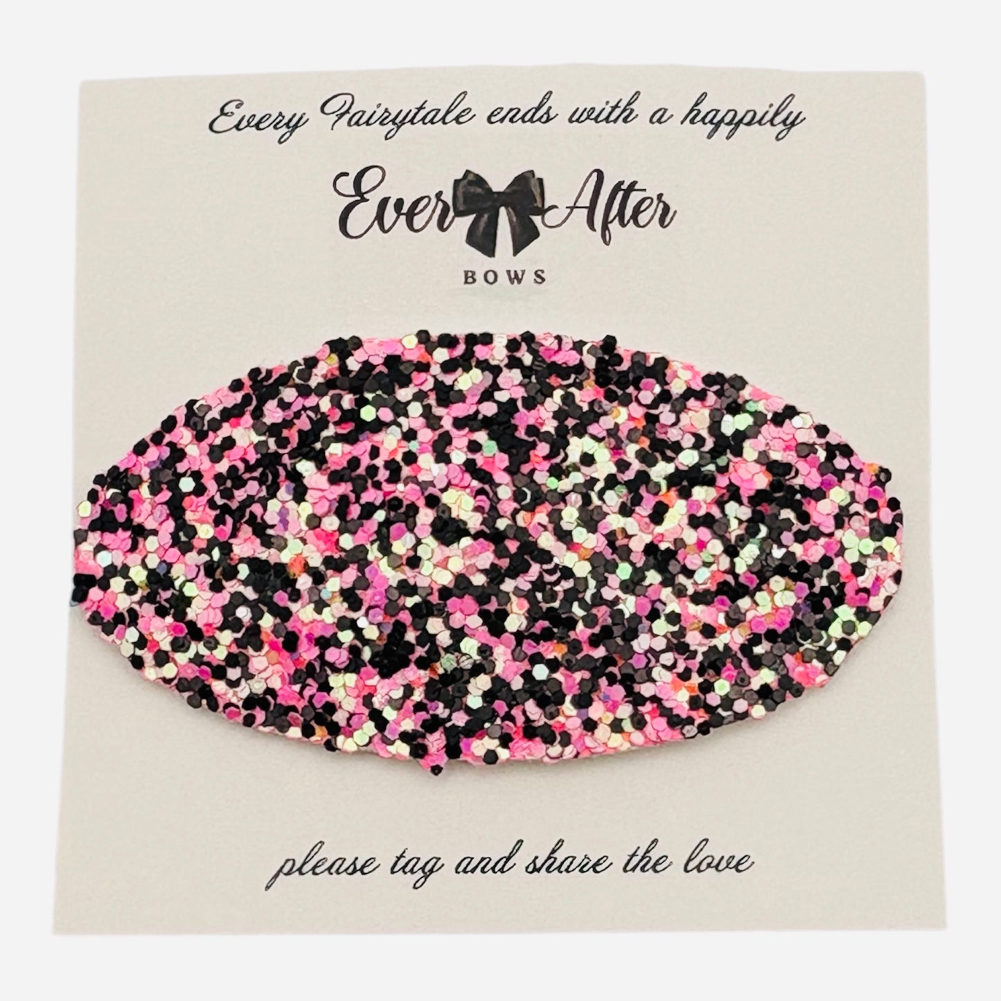 NEON PINK GLITTER SNAPCLIP