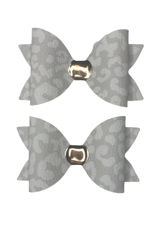 Mini pigtails set powder gray