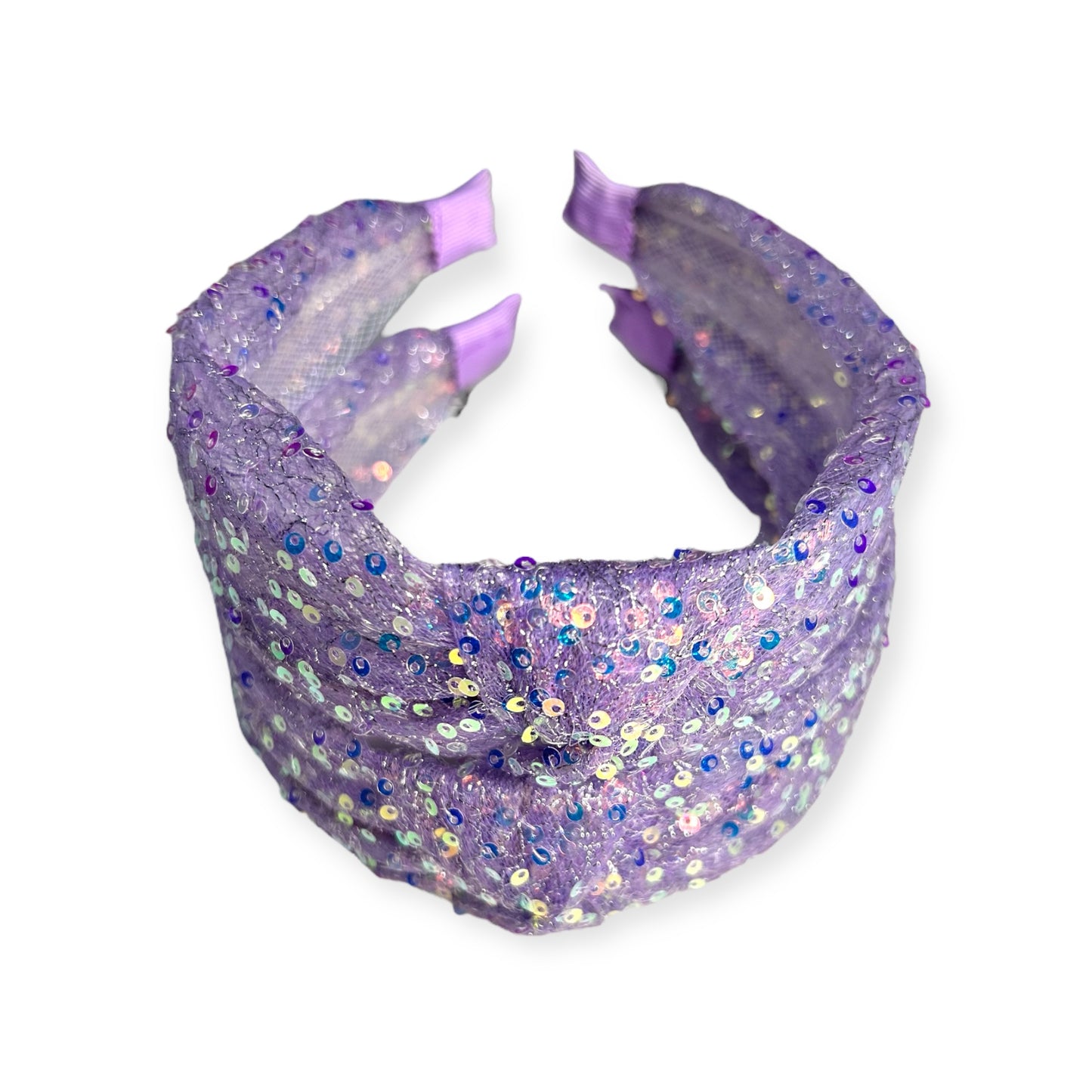 LAVENDER MESH SEQUINS HEADBAND