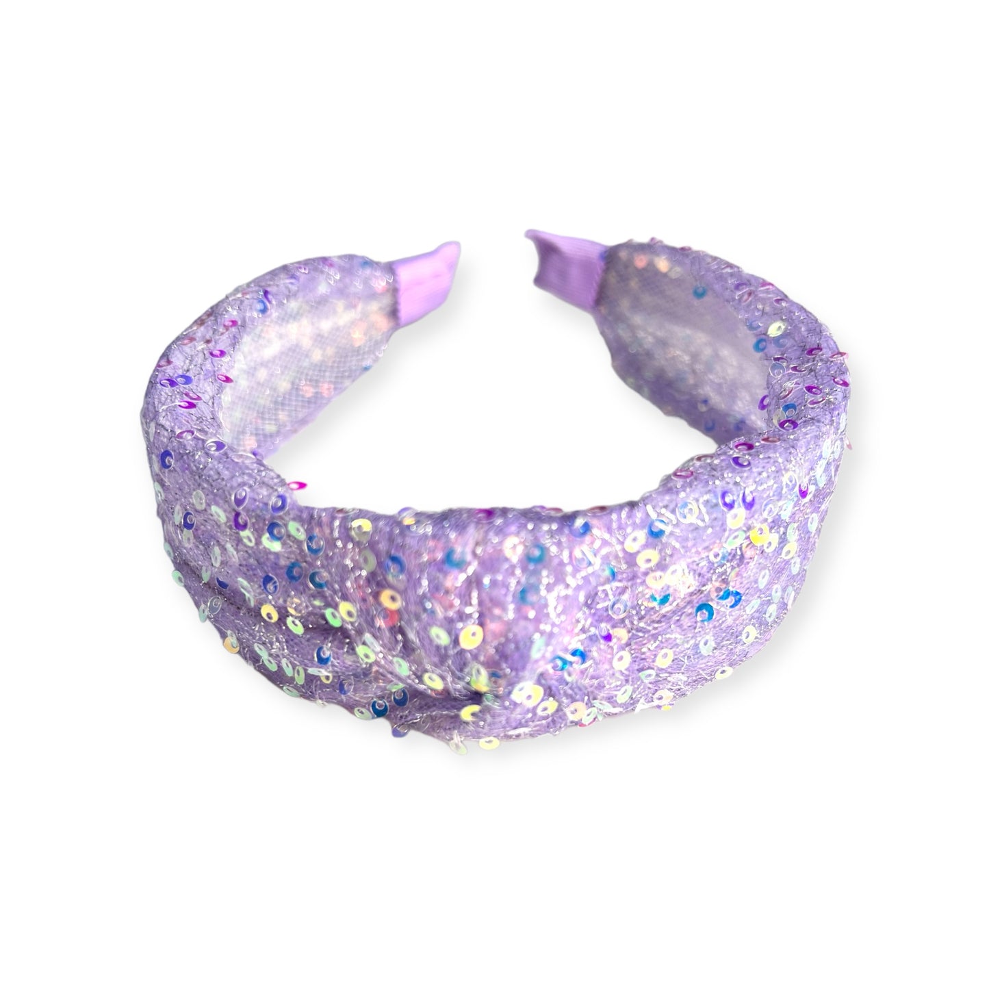 LAVENDER MESH SEQUINS HEADBAND