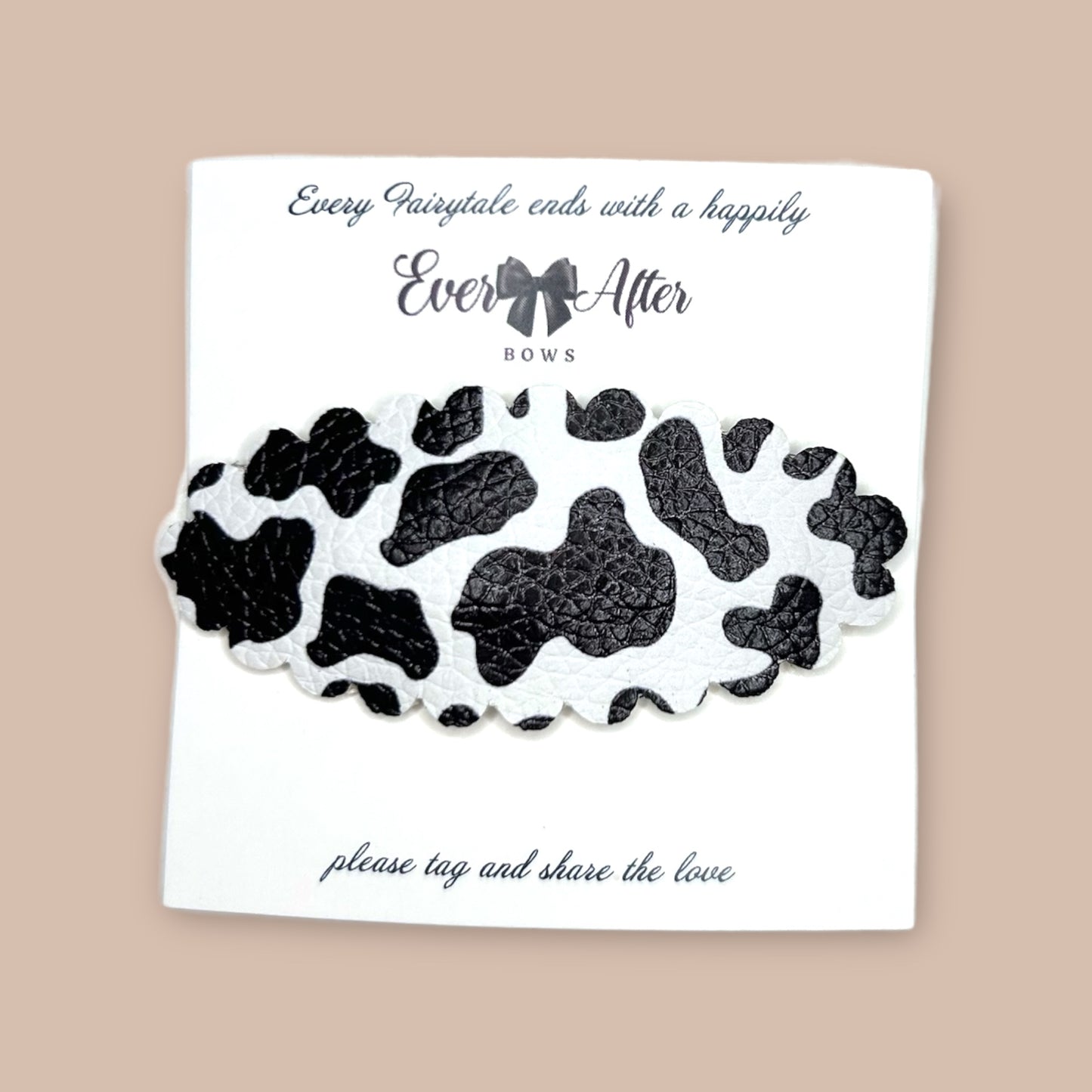 Cow print snapclip