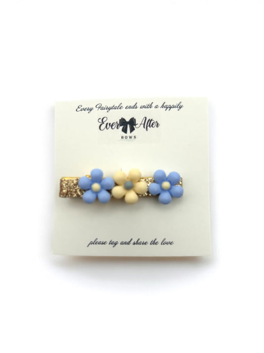 BLUE FLOWER BAR CLIP