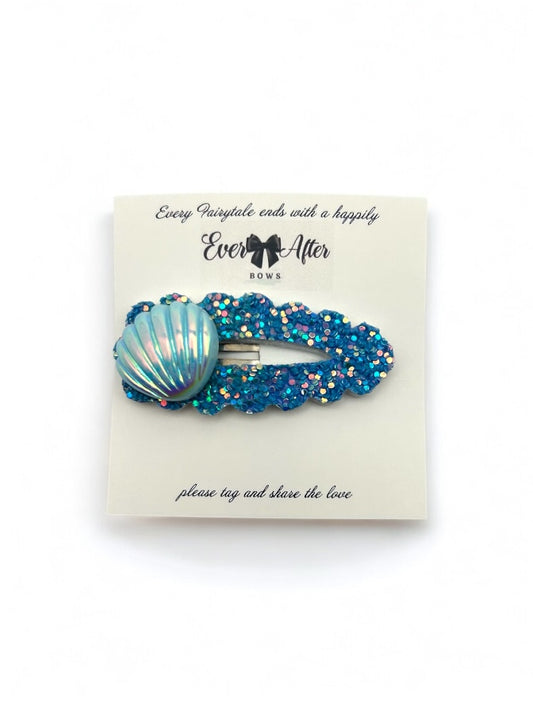 BLUE SEASHELL SNAPCLIP
