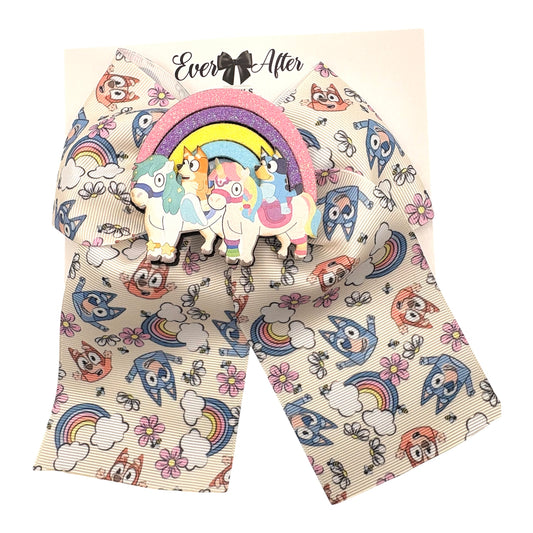 BIG BEAUTIFUL BOW- RAINBOW