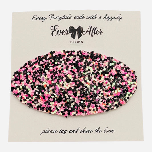 NEON PINK GLITTER SNAPCLIP