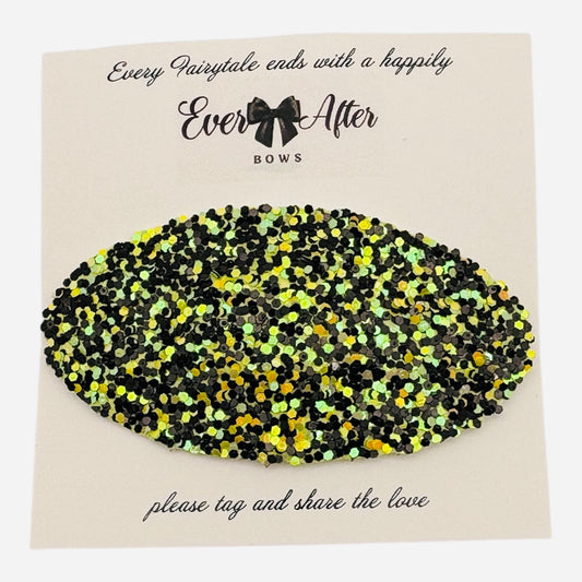 NEON GREEN GLITTER SNAPCLIP
