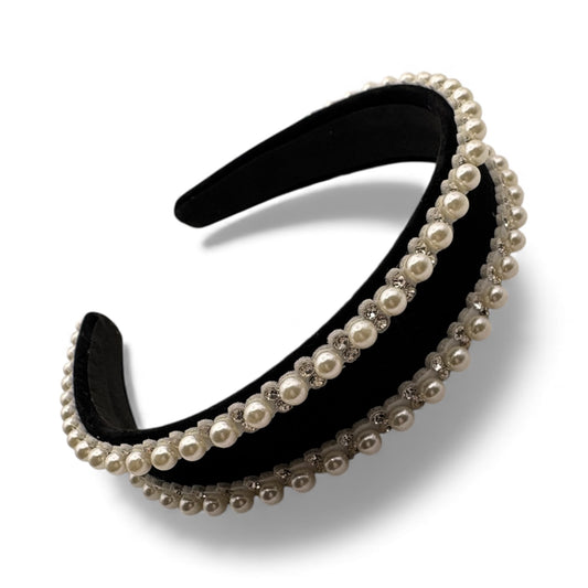 BLACK & PEARL HEADBAND