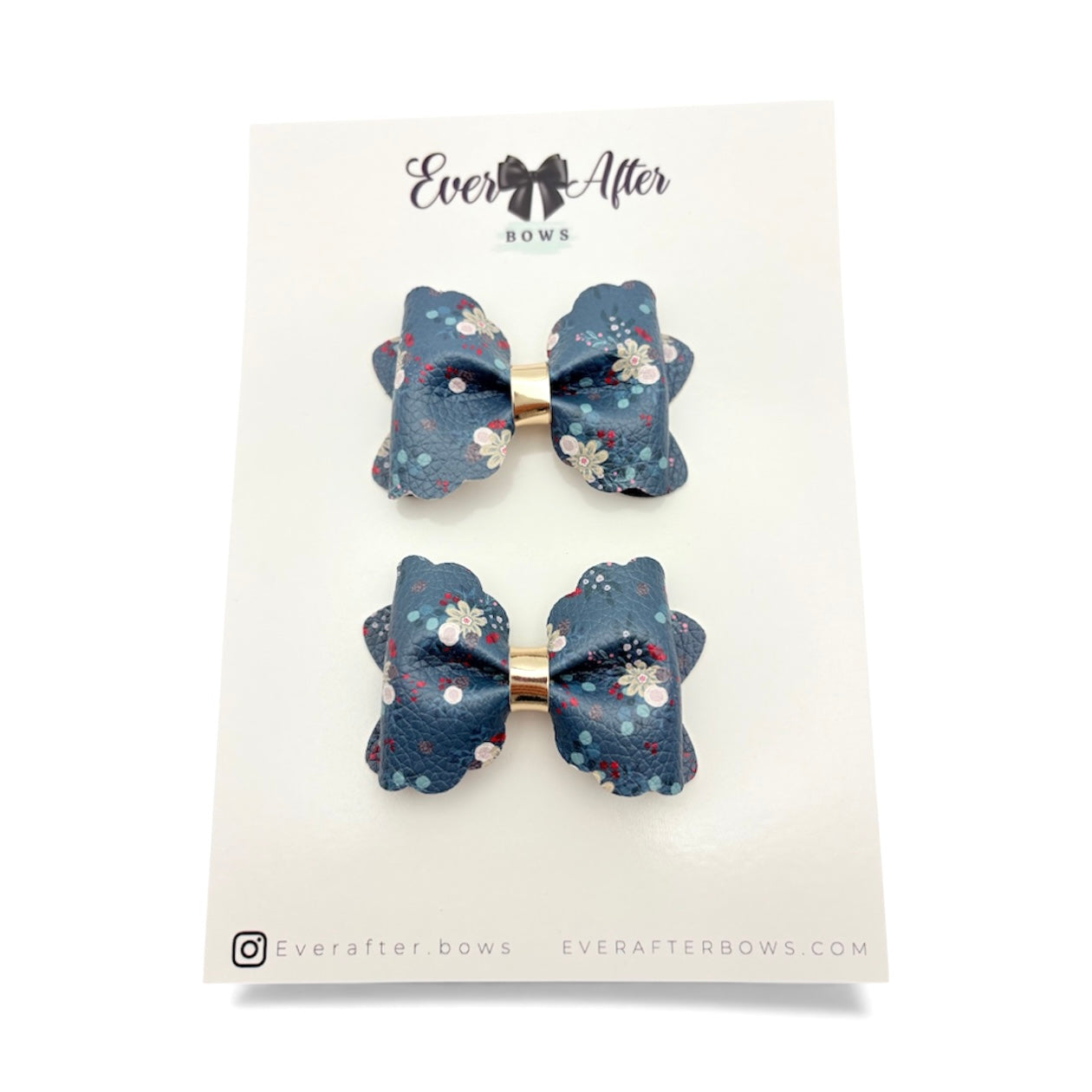 X-MAS FLORAL PIGTAILS   2.5 in