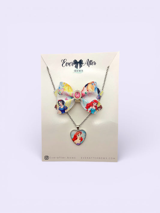 PRINCESS BOW+NECKLACE SET