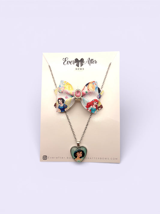 PRINCESS SET JAZ BOW+NECKLACE