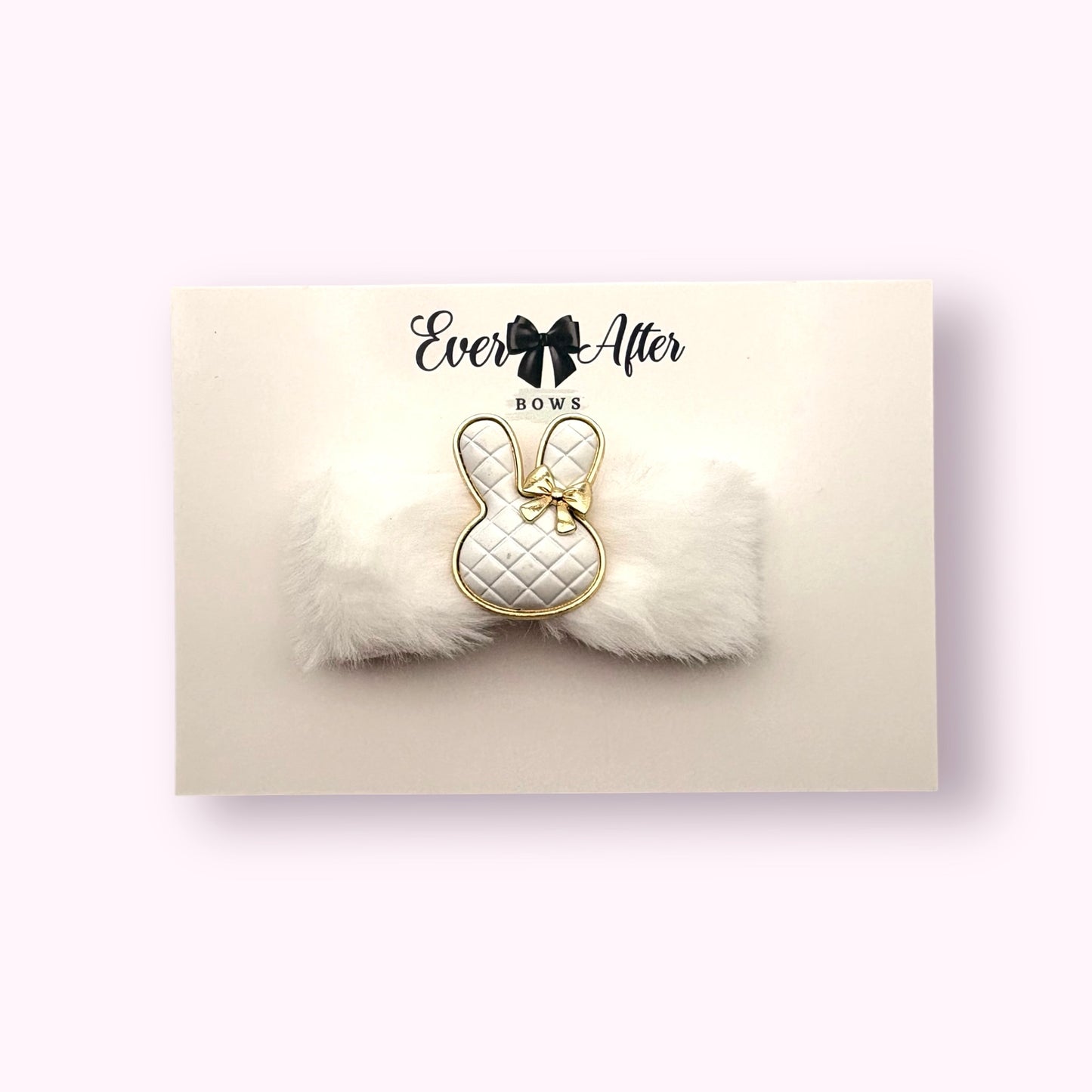 FUR BUNNY WHITE    3.in