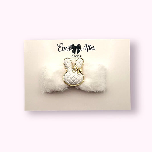 FUR BUNNY WHITE    3.in