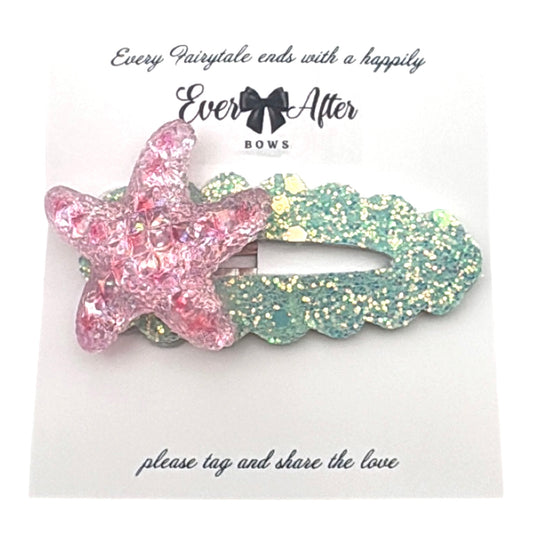 PINK/MINT STARFISH SNAPCLIP