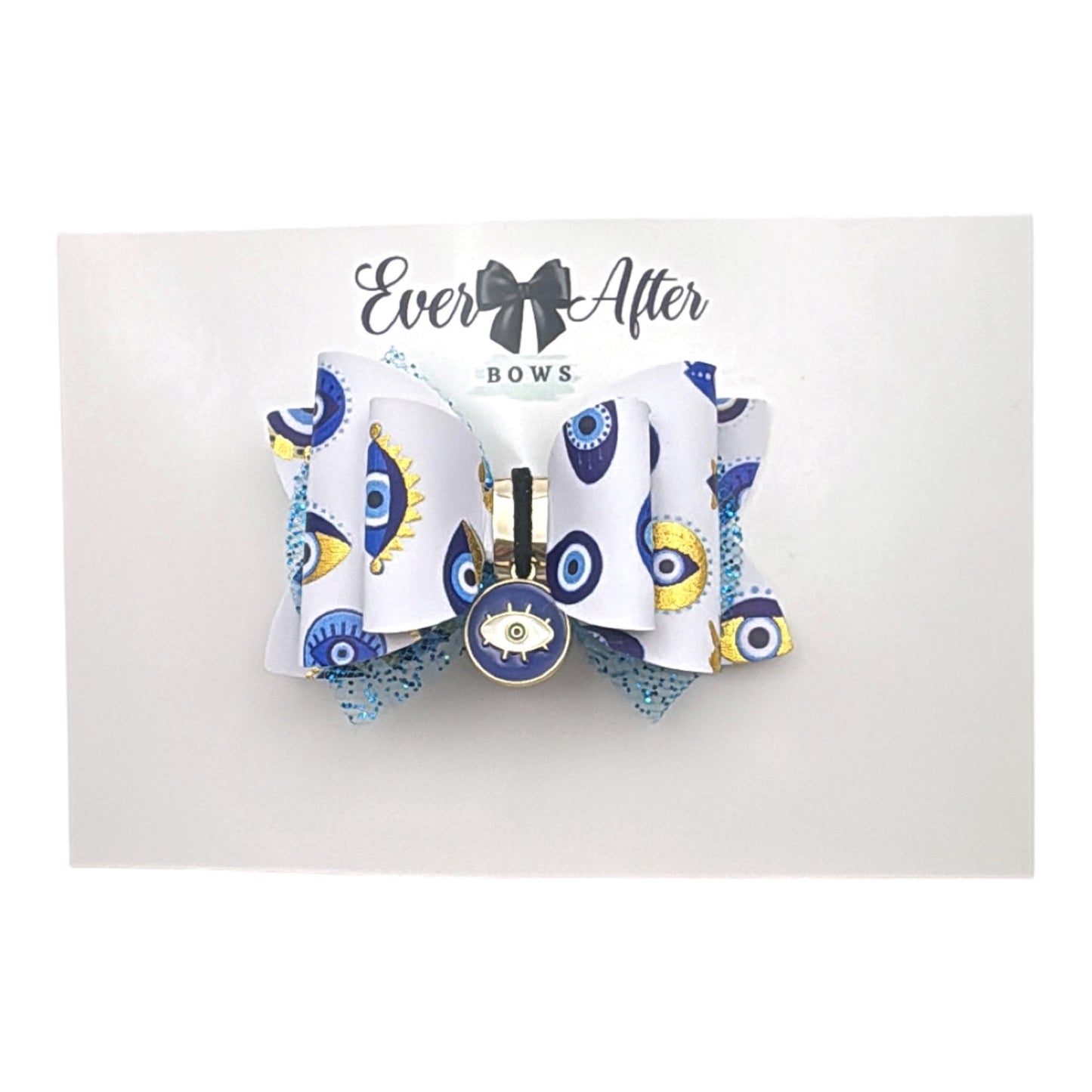 EVIL EYE BLUE CHARM BOW